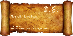 Mándi Evelin névjegykártya